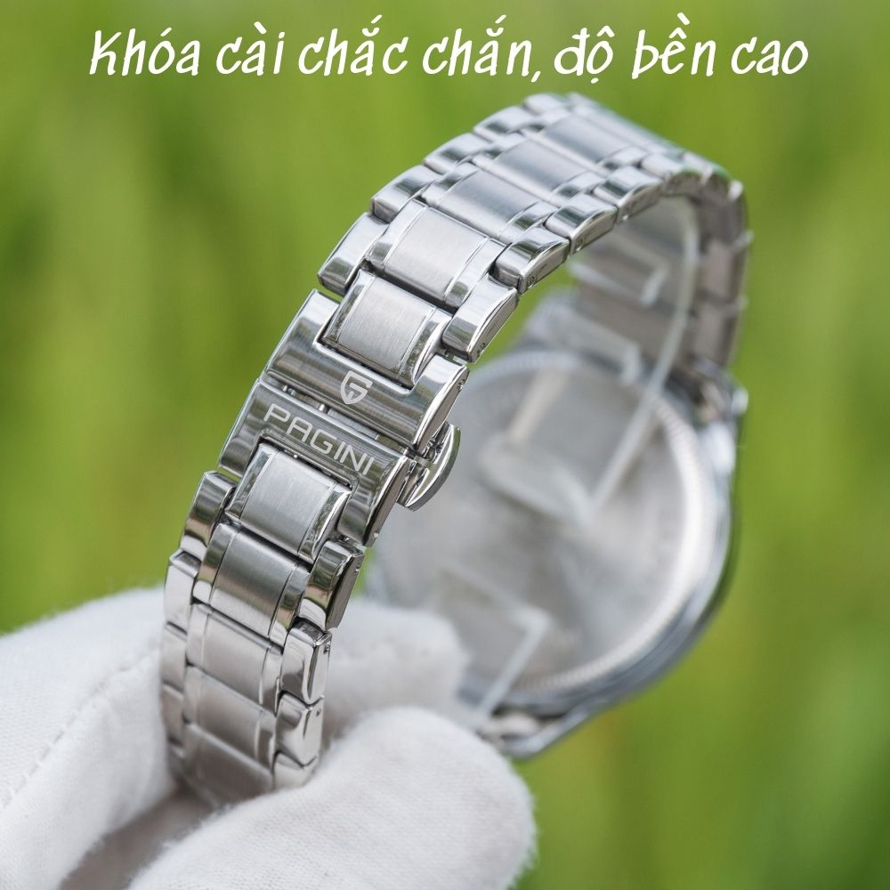 Đồng Hồ Nam Đẳng Cấp Chính Hãng PAGINI - PA5533W Dây Thép Không Gỉ - Mặt Kính Cứng Cao Cấp Chống Xước, Chống Va Đập - Chống Nước 3ATM - Phong Cách , Sang Trọng , Lịch Lãm