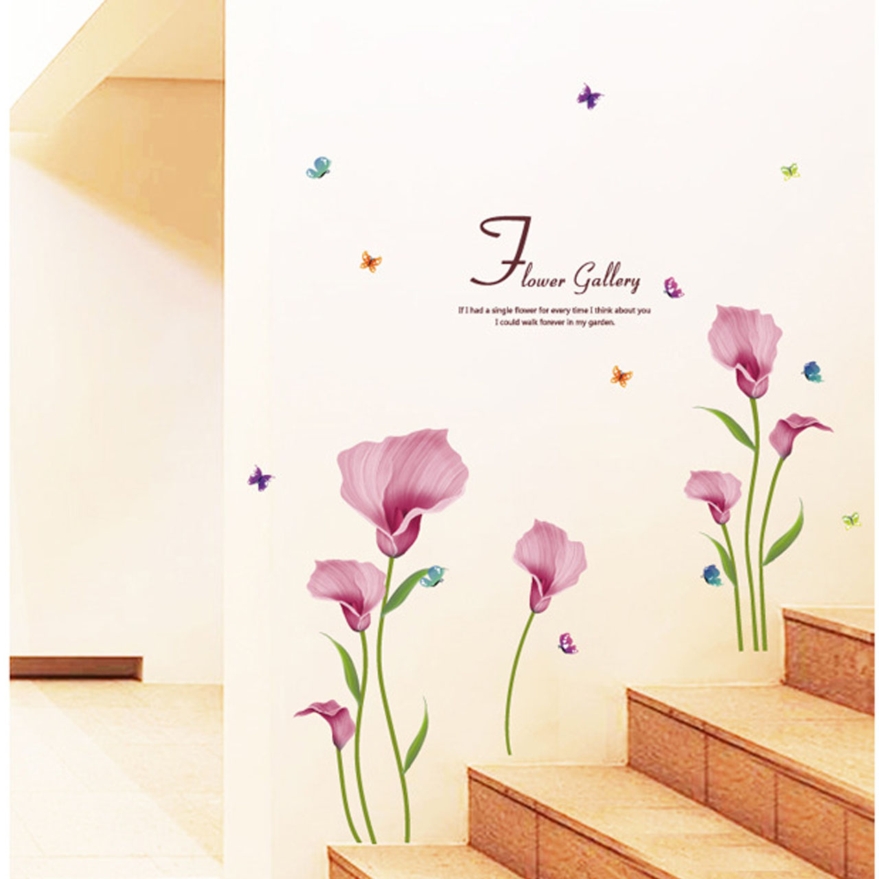 decal dán tường hoa đinh tử hương sk9120