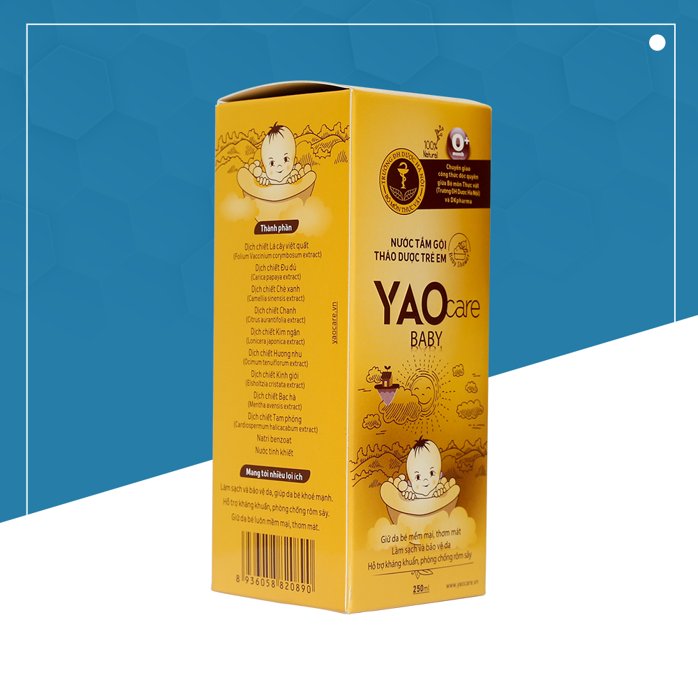 Sữa tắm cho bé chiết xuất thảo dược Yaocare baby 250ml - DK Pharma