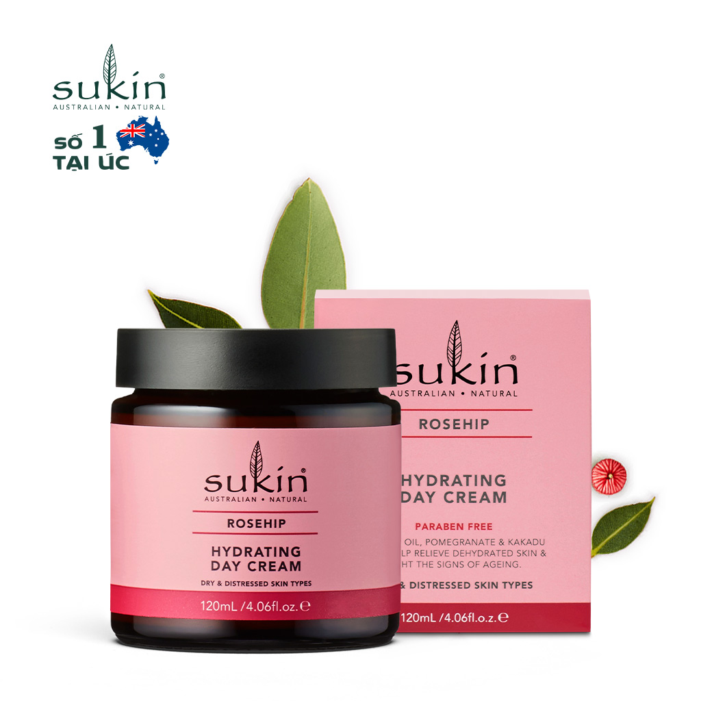 Kem dưỡng ẩm da ban ngày Sukin Rosehip Hydrating Day Cream 120ml