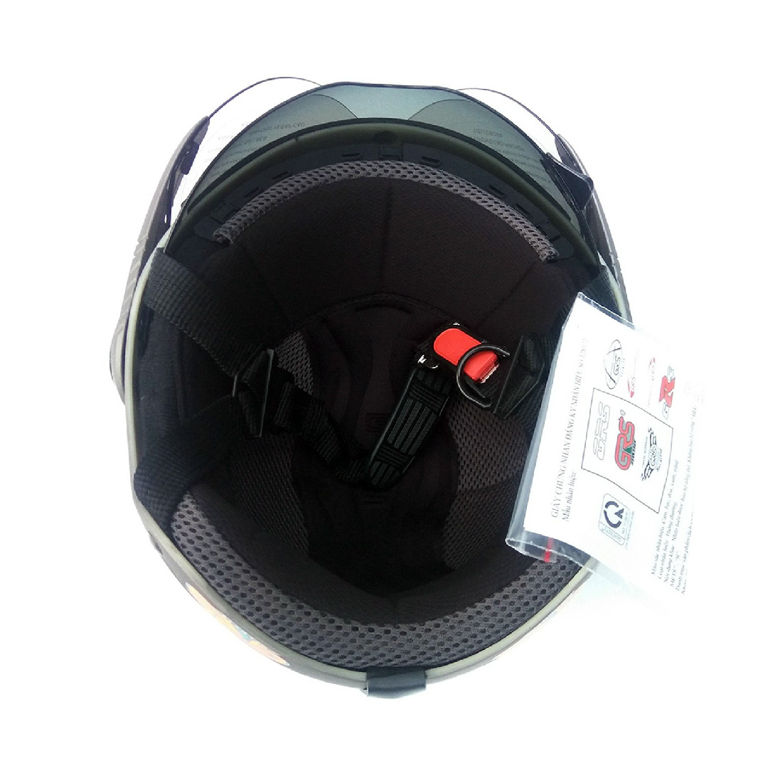 Mũ bảo hiểm nửa đầu GRS A966K - 2 Lớp kính - Tháo được lót