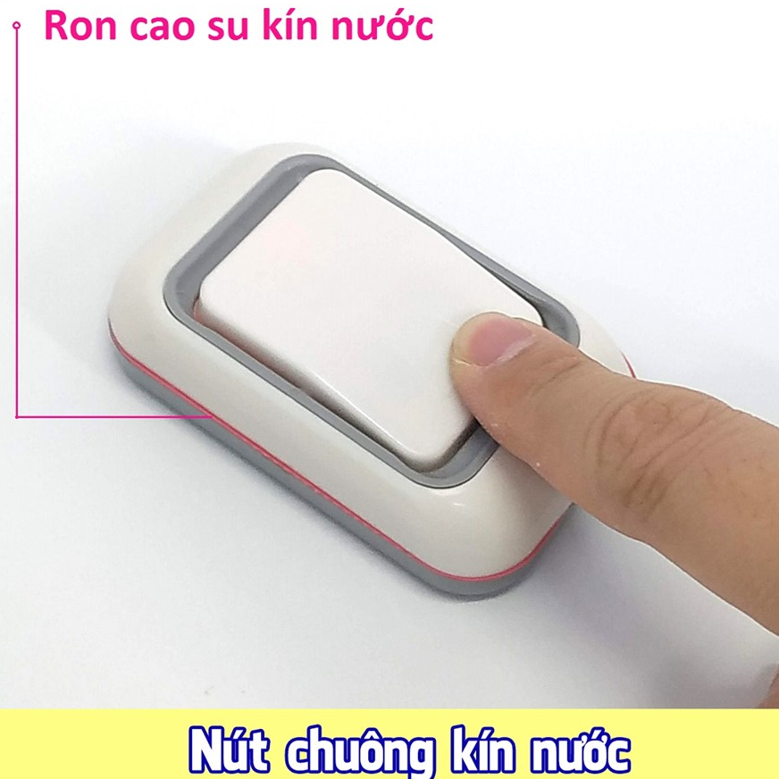 Bộ 3 Chuông 1 nút nhấn chuông cửa dùng pin không dây Zanka ZK-717 (Hàng chính Hãng )