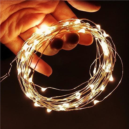 Đèn led đom đóm fairy light dây đồng trang trí decor phòng, cắm trại tạo không gian cổ tích lãng mạn - Đầu cắm USB cắm củ sạc điện thoại, lấy điện lưới