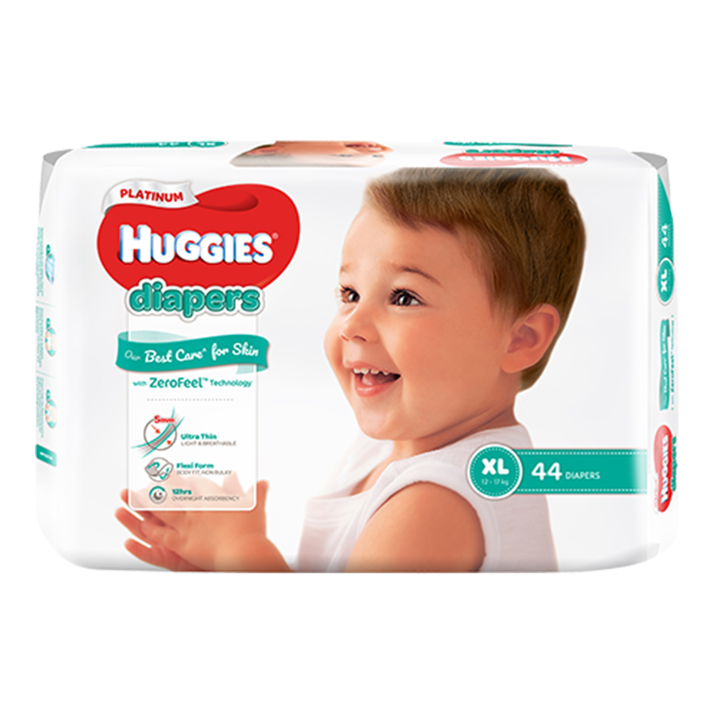 Tã Dán Siêu Cao Cấp Huggies Platinum XL44 - 44 Miếng (12 - 17kg)