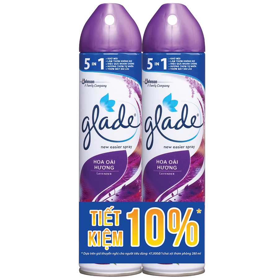 Combo 2 Chai Xịt Phòng Glade Laveder (280ml/ Chai)