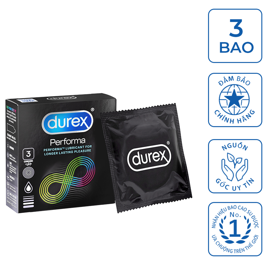 Bao cao su Durex Performa 3 bao