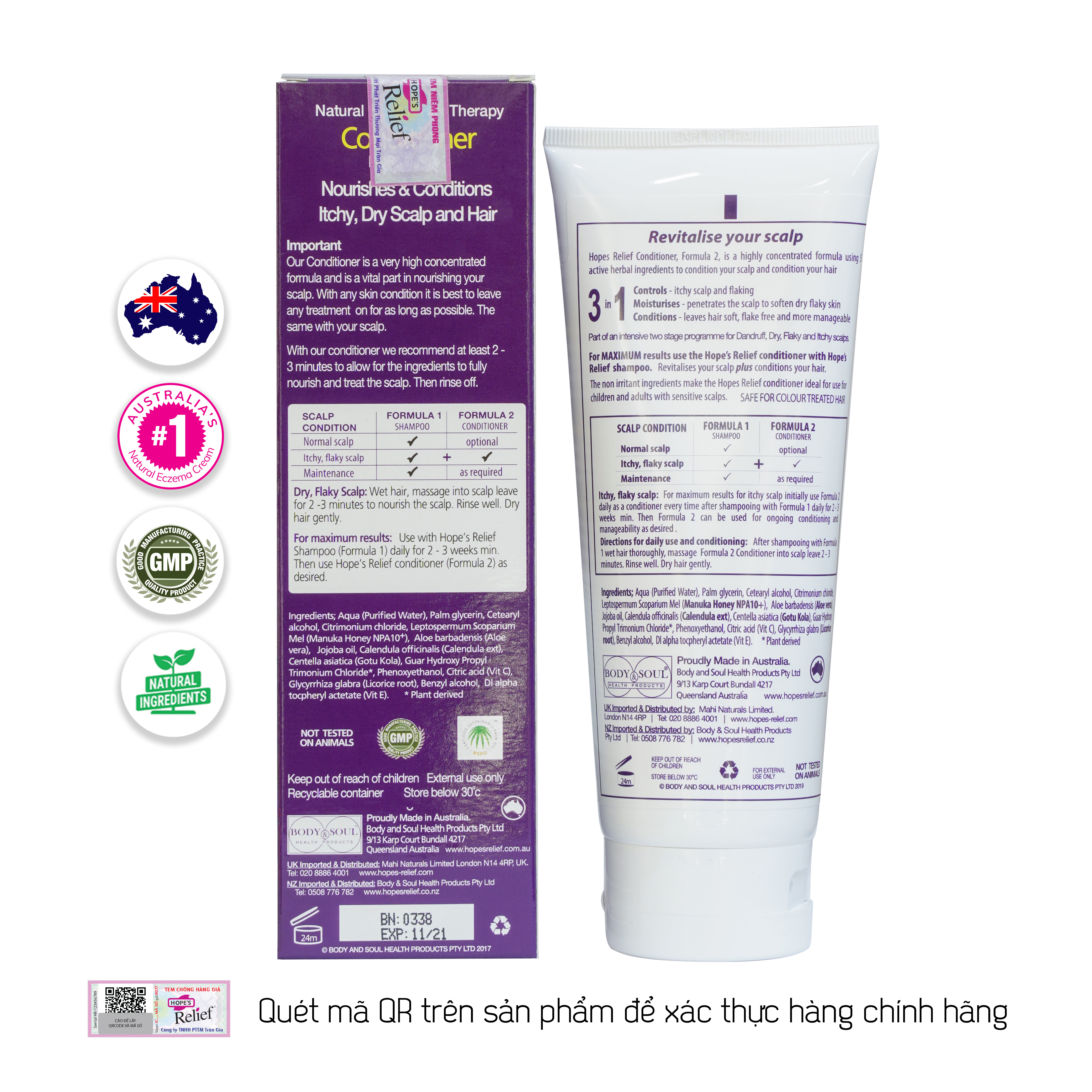 Dầu xả Hope’s Relief cho da đầu khô ngứa, eczema, vảy nến (200ml)