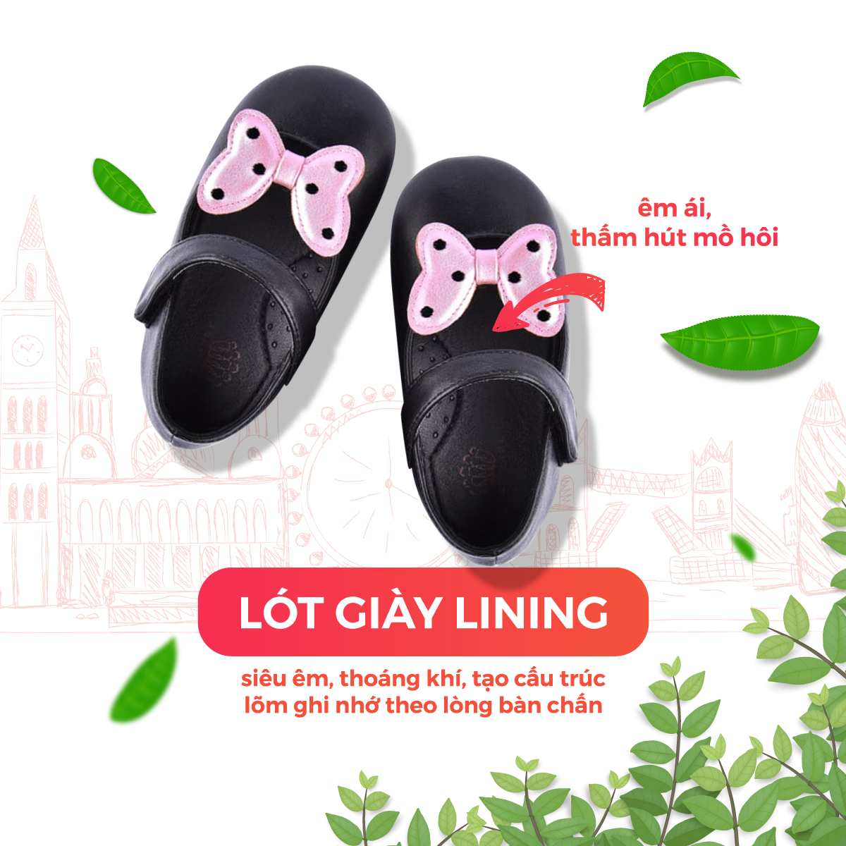 Giày Búp Bê Bé Gái Đi Học Đi Chơi Crown Space UK Ballerina Trẻ Em Cao Cấp CRUK3116 Nhẹ Êm Thoáng Size 30-36/6-14 Tuổi