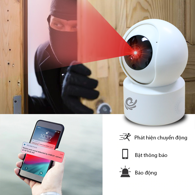 [KÈM THẺ 32G] Carecam IP - Camera Wifi- Xoay Theo Chiều Chuyển Động - Hỗ Trợ Đàm Thoại 2 Chiều, Hồng Ngoại Ban Đêm- Báo Động Cực Nhảy- 32G- Hàng Nhập Khẩu