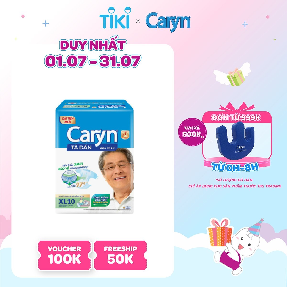 Tã dán người lớn Caryn XL10 (10 Miếng)