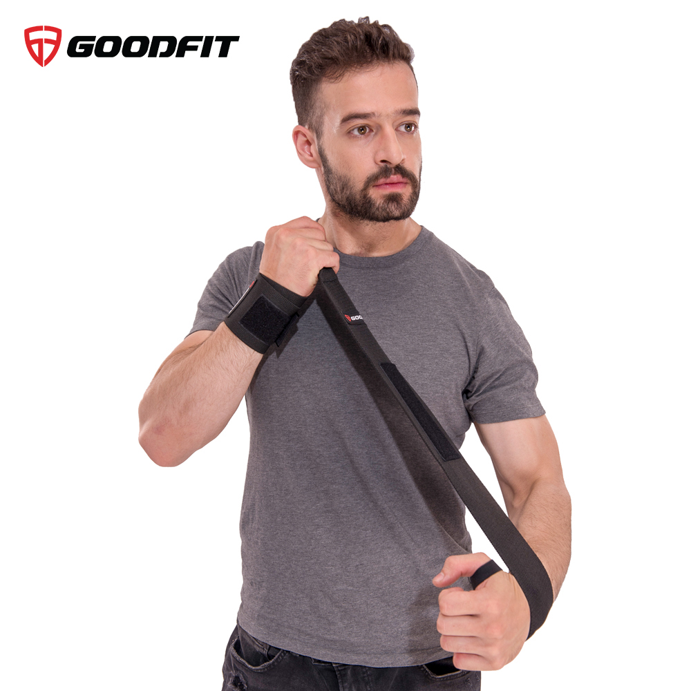 Băng quấn trợ lực khớp cổ tay tập gym, tập boxing GoodFit co giãn 4 chiều, khóa dán chắc chăn GF301W