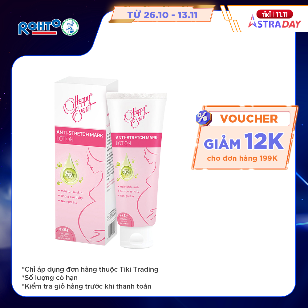 Sữa Ngăn Ngừa Rạn Da Happy Event  Anti-Stretch Mark Lotion 100ml