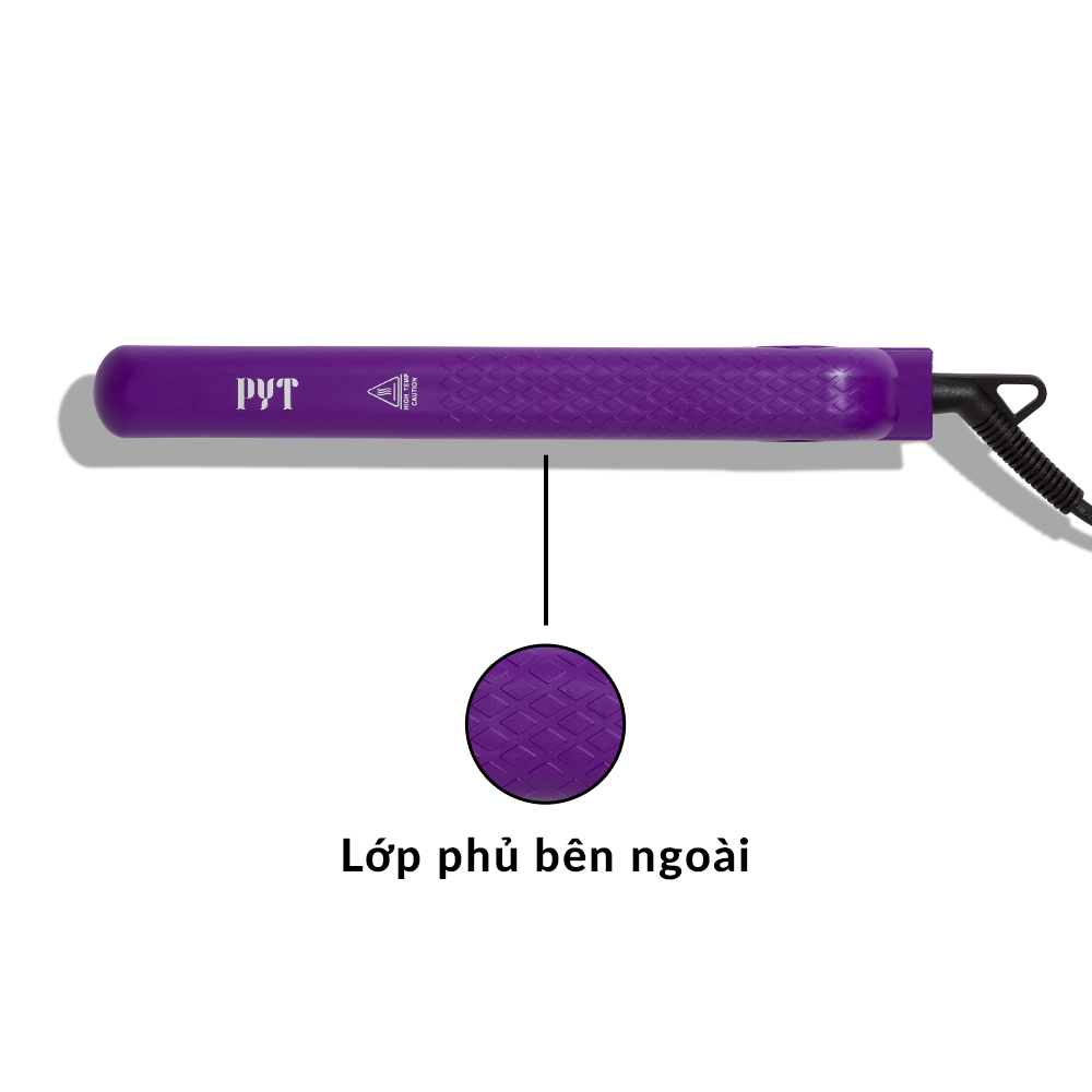 Máy Kẹp Tóc Bằng Sứ PYT Ceramic Styling Tool (2 trong 1) - Màu Tím - Có Thể Duỗi, Uốn Lọn Hoặc Uốn Cúp