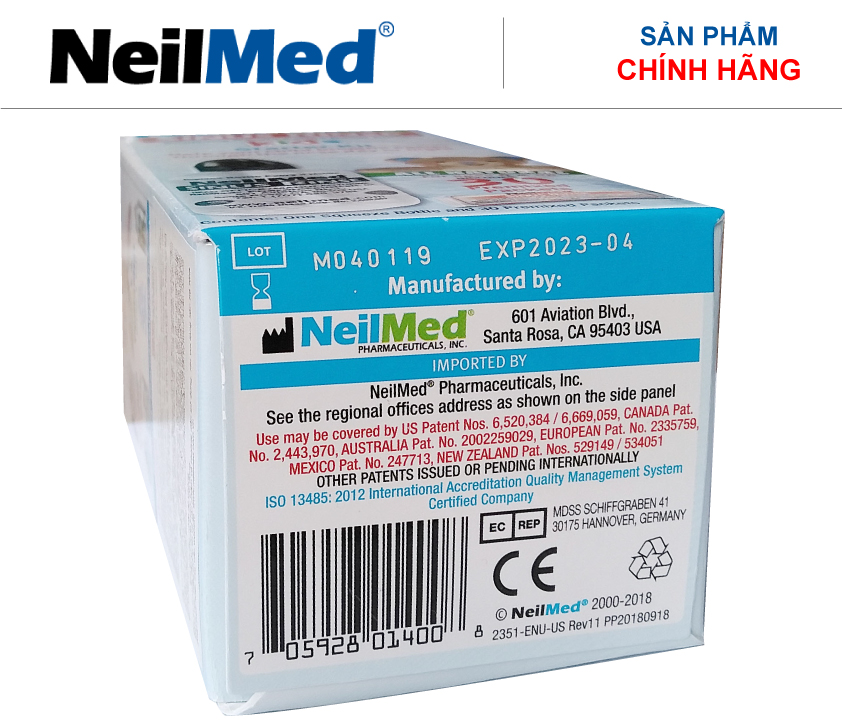 Bình Xịt Rữa Mũi Xoang Cho Bé Neilmed Sinus Rinse Paediatric Starter Kit