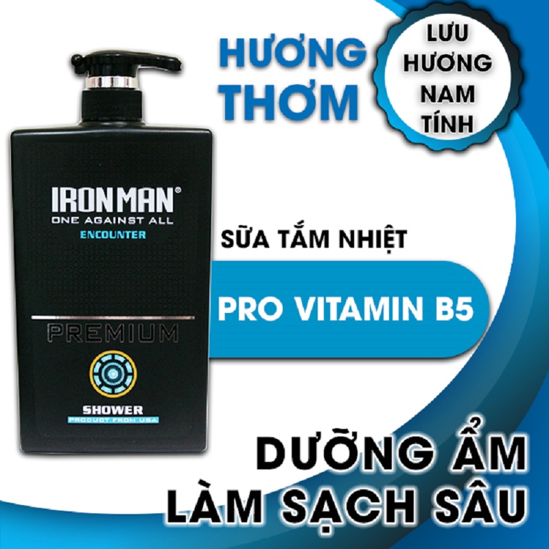 Dầu gội hương nước hoa nam  Ironman Humanity Hero 650g + Sữa tắmthơm lâu  Ironman Encounter 650g + Dung dịch vệ sinh nam tinh chất thảo dược Ironman For Boss120g