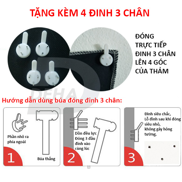 Combo bộ thảm tranh treo tường họa tiết dải ngân hà bằng vải mỏng và dây đèn led đom đóm trang trí
