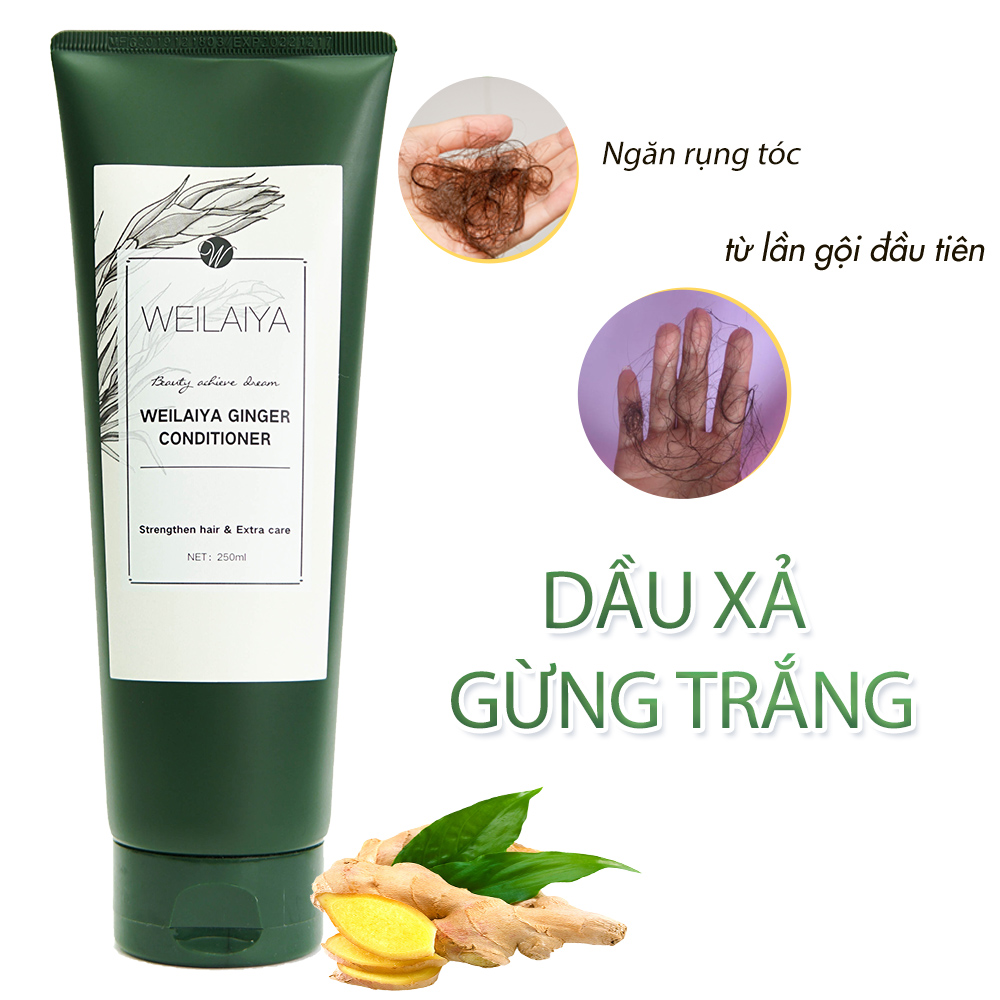 Dầu xả dưỡng tóc Weilaiya chiết xuất tinh chất gừng tươi ngăn ngừa rụng tóc (200ml) - Sản phẩm chính hãng