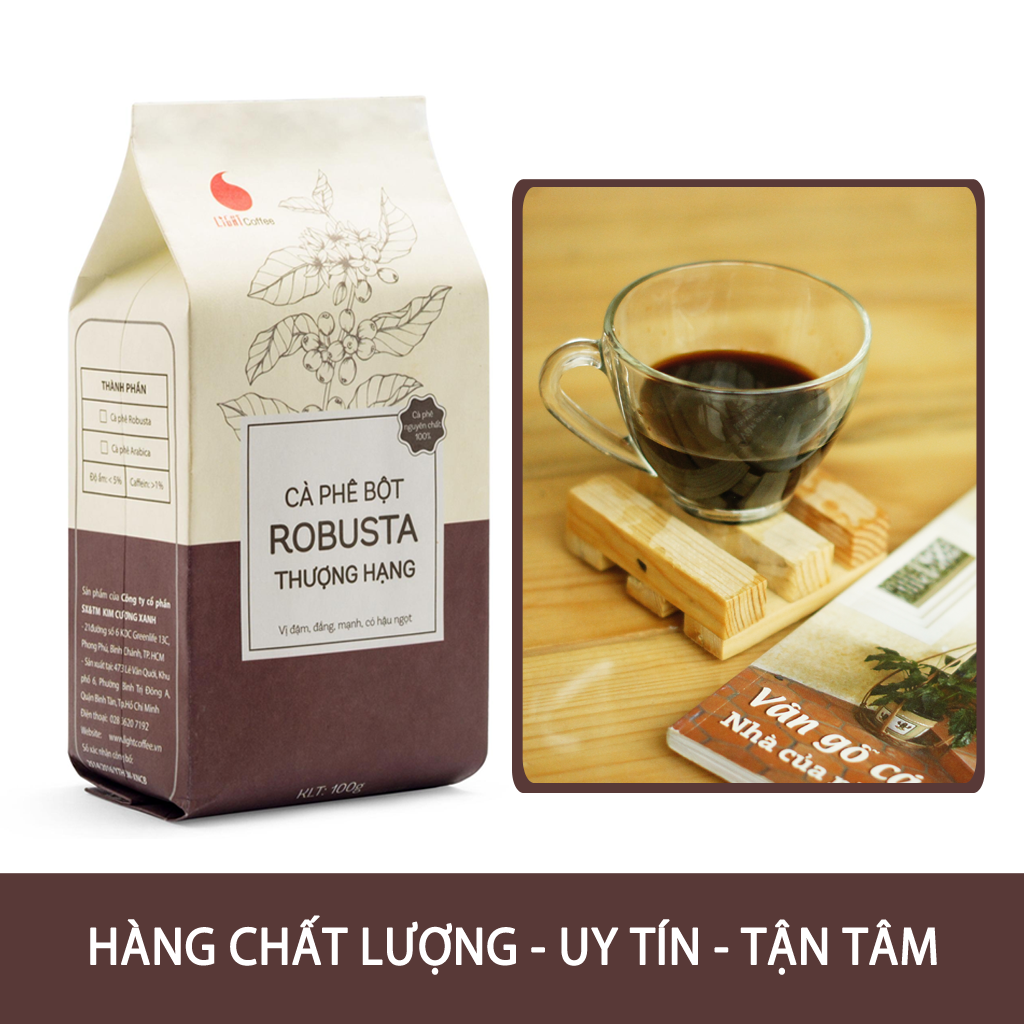 Cà Phê Nguyên chất 100% Robusta Thượng Hạng - Light Coffee (100g)