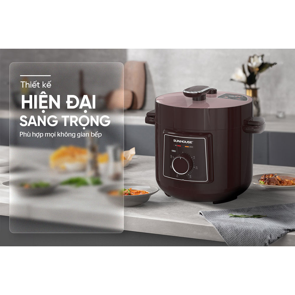 Nồi áp suất điện đa năng Sunhouse SHD1540 4 Lít - Hàng chính hãng