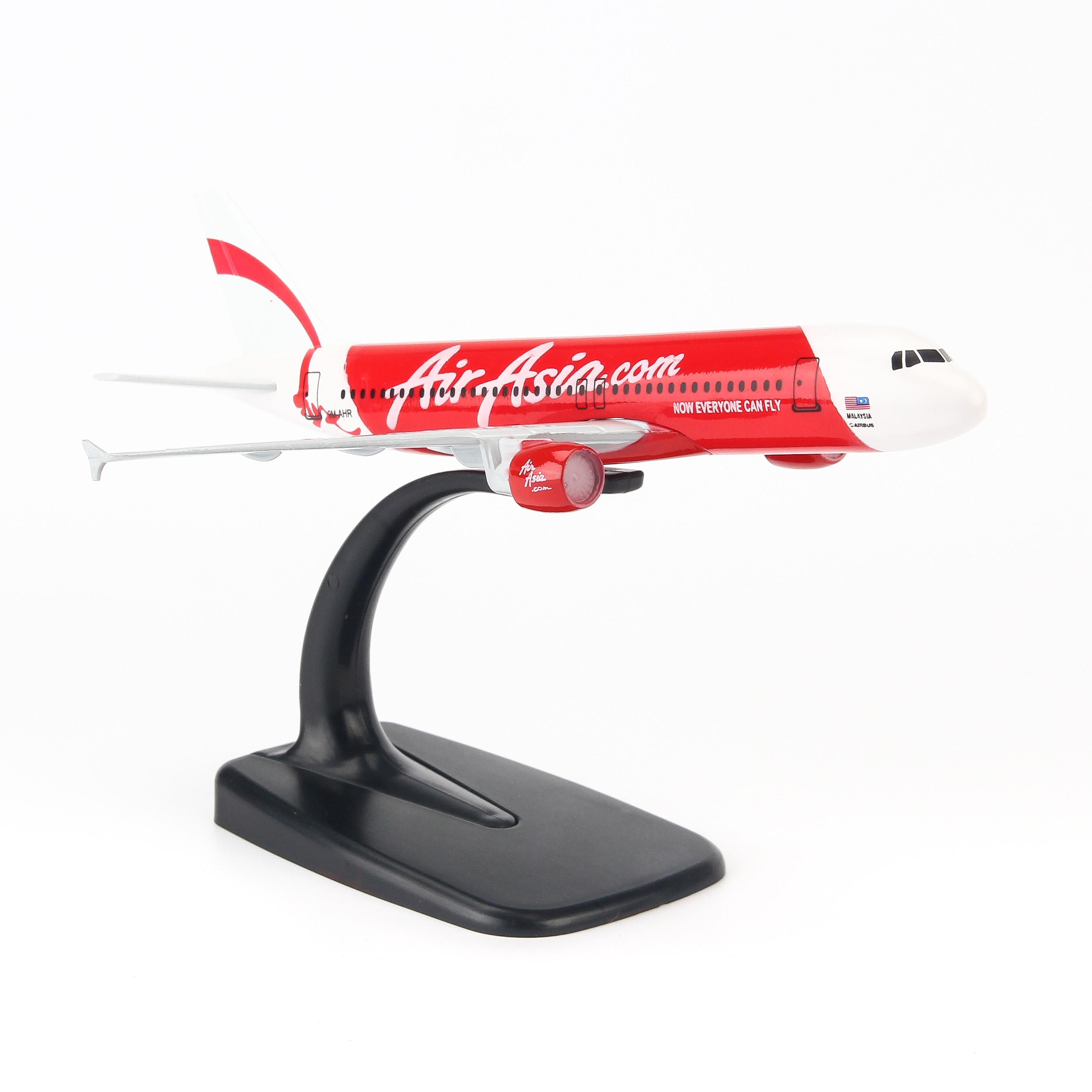 Mô hình máy bay AirAsia (16cm) - Trắng, Đỏ