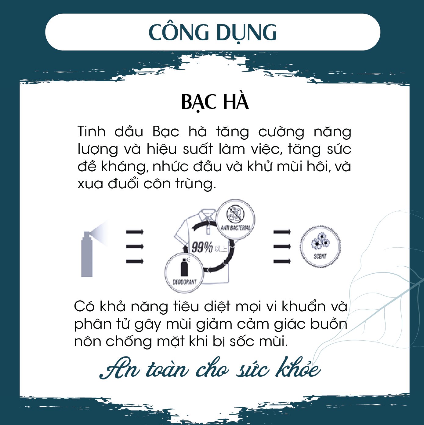 Xịt khử mùi ô tô tinh dầu Bạc Hà PK - Khử mùi kháng khuẩn, chống say xe, thư giãn