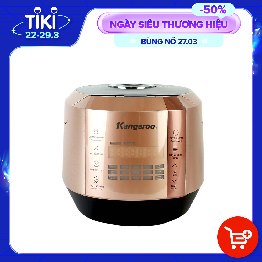 Nồi Cơm Điện Tử Kangaroo KG596 (1.5 Lít) - Vàng đồng - Hàng chính hãng