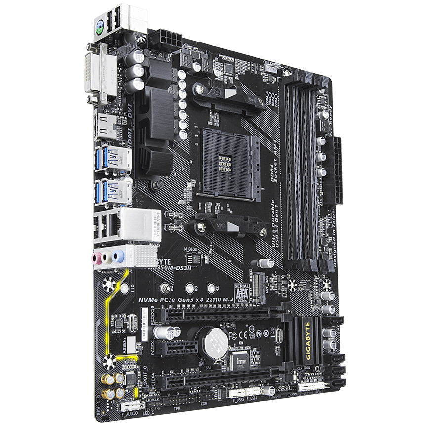 Bo mạch chủ Mainboard Gaming GIGABYTE AB350M-DS3H - Hàng chính hãng