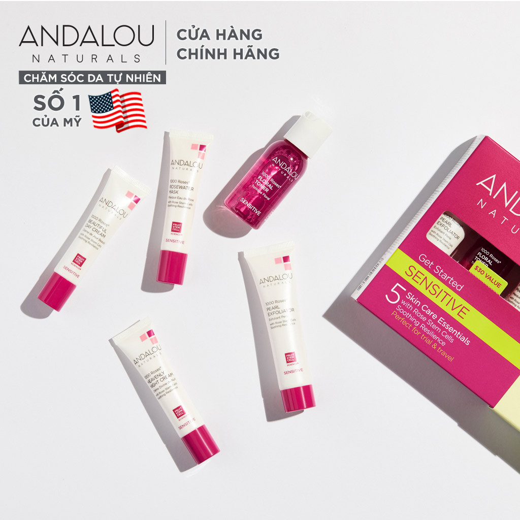 Bộ sản phẩm cho da nhạy cảm Sensitive Andalou