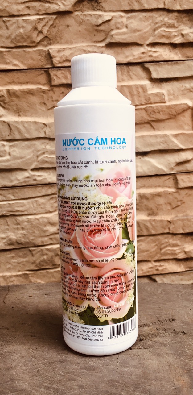 NƯỚC CẮM HOA HUMIK CÔNG NGHỆ ION ĐỒNG COMBO THÙNG 12 CHAI  250ML