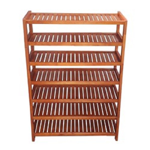 Kệ Giày Dép Gỗ Tự Nhiên 7 Tầng Rộng 80cm