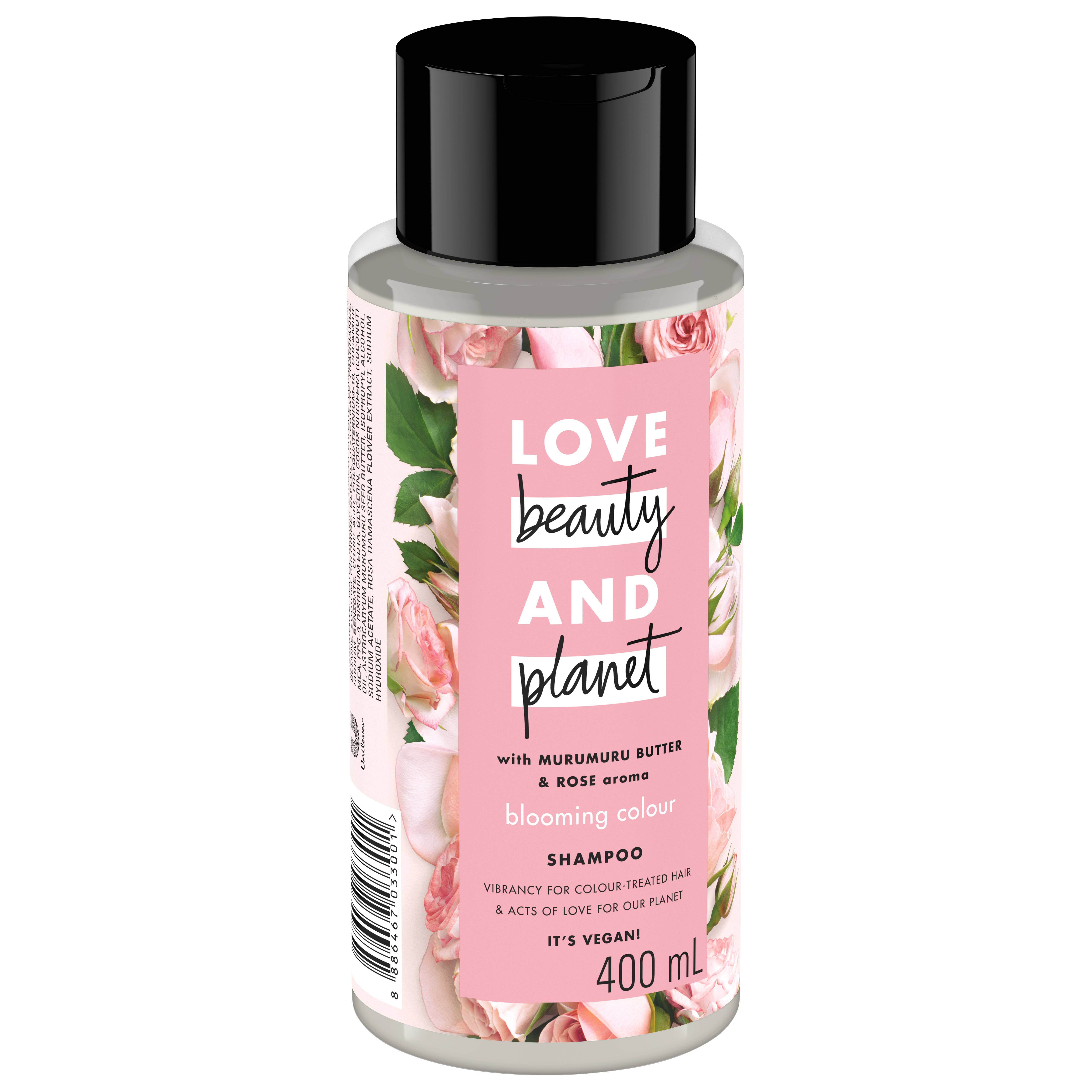 Combo 400ml x2 Dầu Gội Và Dầu Xả Love Beauty And Planet Óng Mượt Rạng Rỡ Với 100% Tinh Dầu Hoa Hồng Bulgaria Và Bơ Murumuru