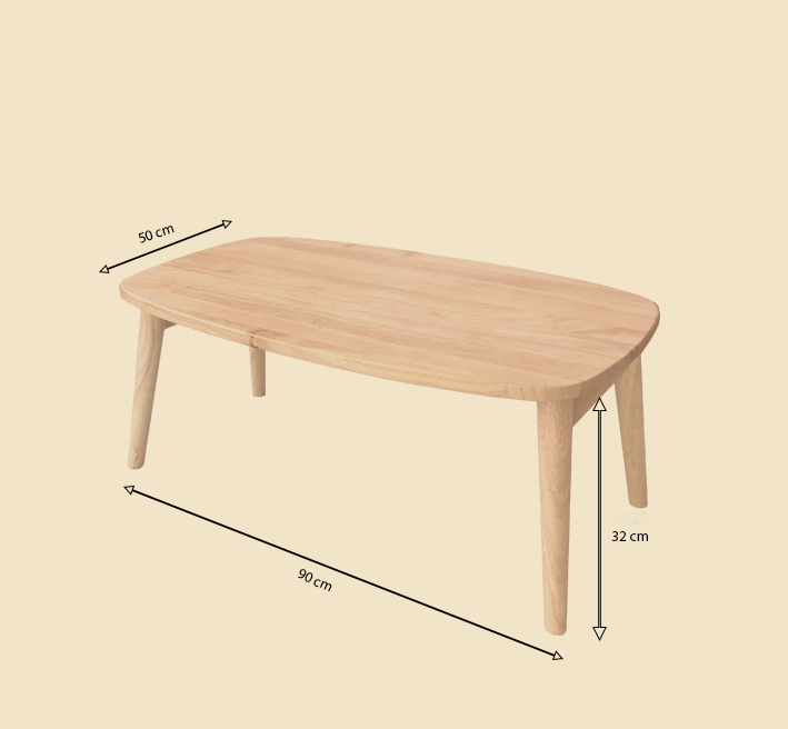 Hình ảnh BÀN TRÀ/ SOFA HÀN QUỐC - B TABLE - SIZE 90 MÀU GỖ TỰ NHIÊN