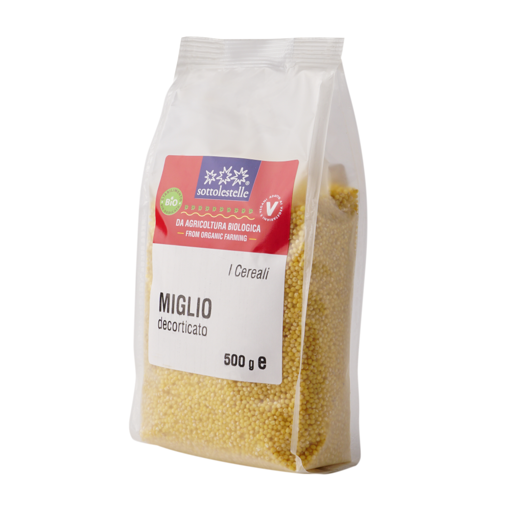 Hạt kê hữu cơ đã bóc vỏ Sottolestelle 500g Organic Millet