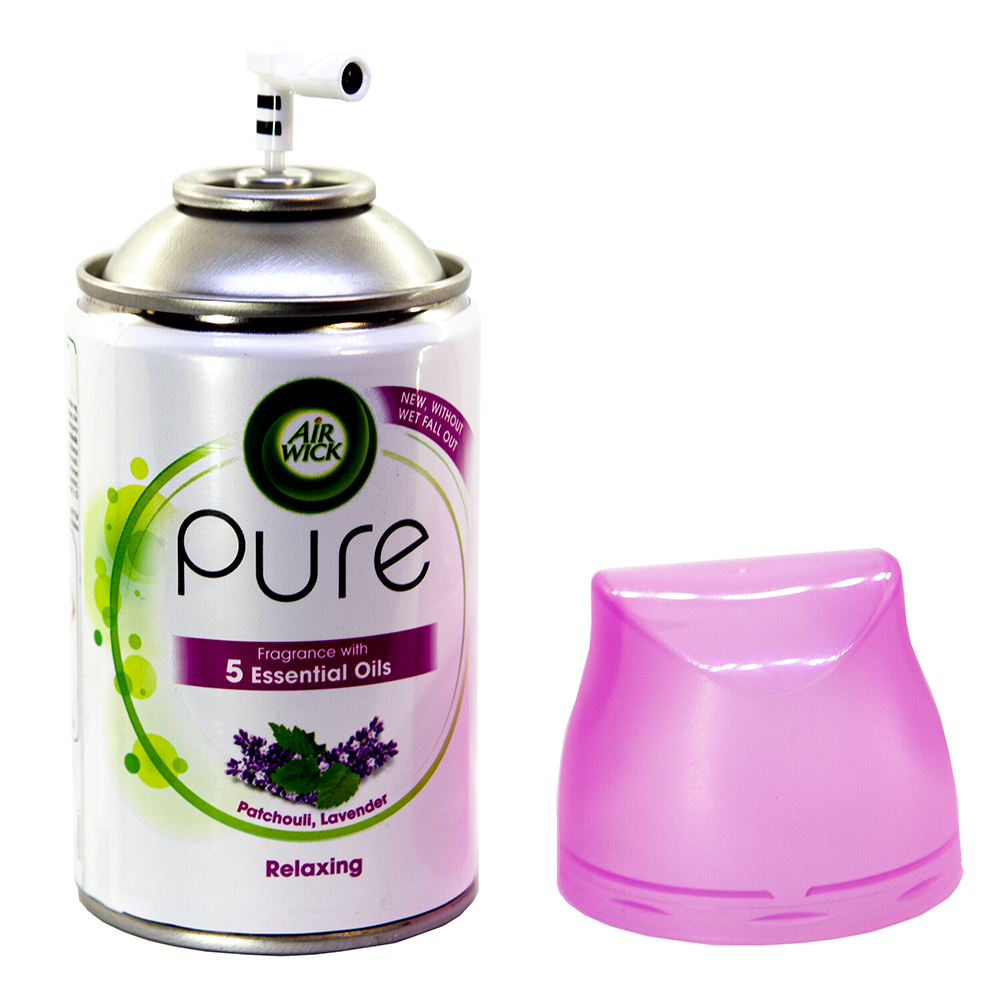 Bình xịt tinh dầu thiên nhiên Air Wick Patchouli Lavender 250ml QT05937 - hoắc hương, oải hương