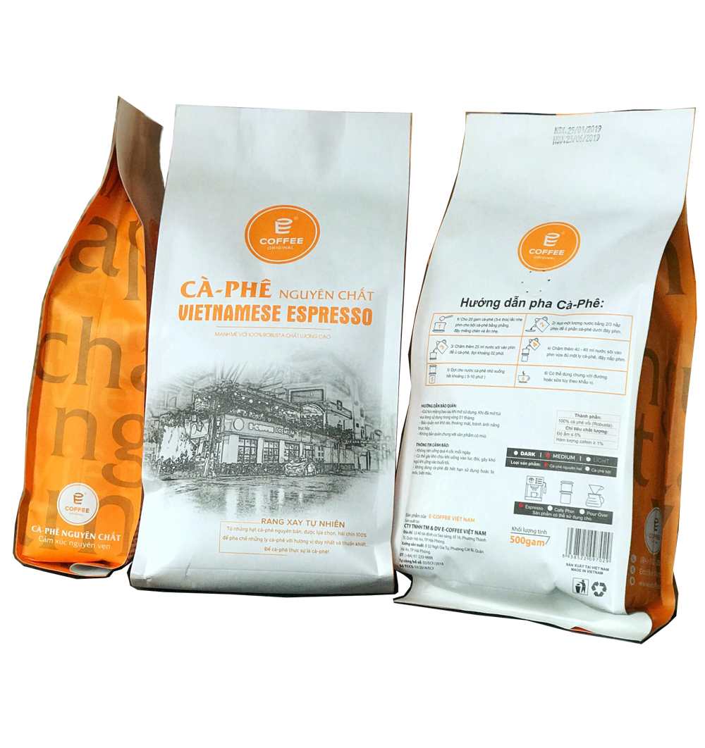 Cà phê E-Coffee Vietnamese Espresso (500 gram cà phê bột)