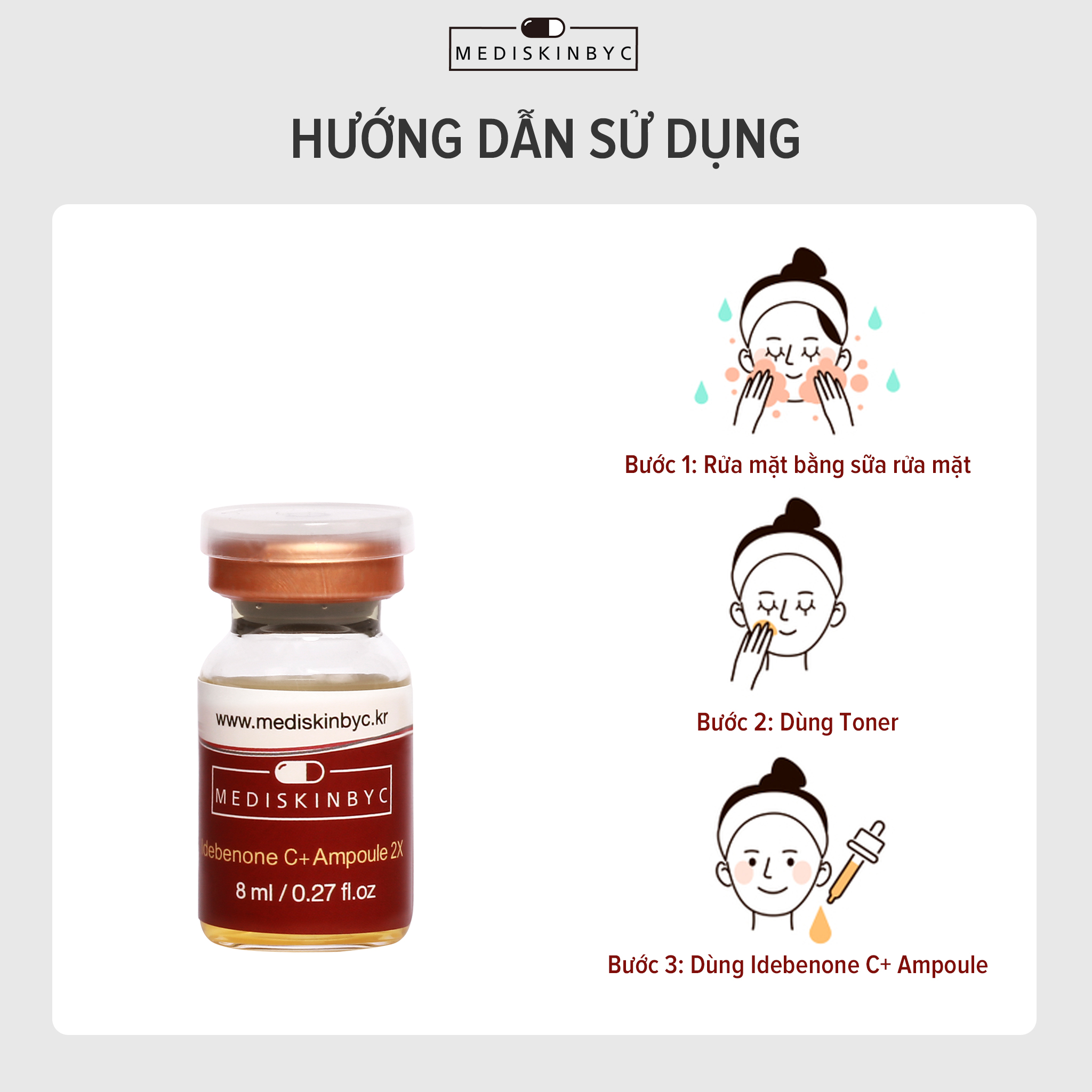 Huyết thanh chống lão hóa MEDISKINBYC  DEBENONE C+ AMPOULE 2X