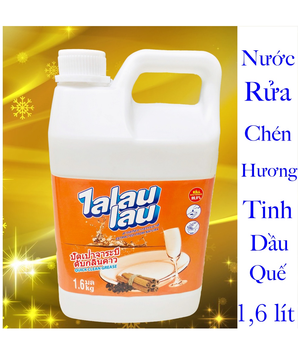 Nước rửa bát chén Thái Lan khử sạch mùi tanh,Đánh Bay vết bẩn -Talaulau Quế 1,6kg .