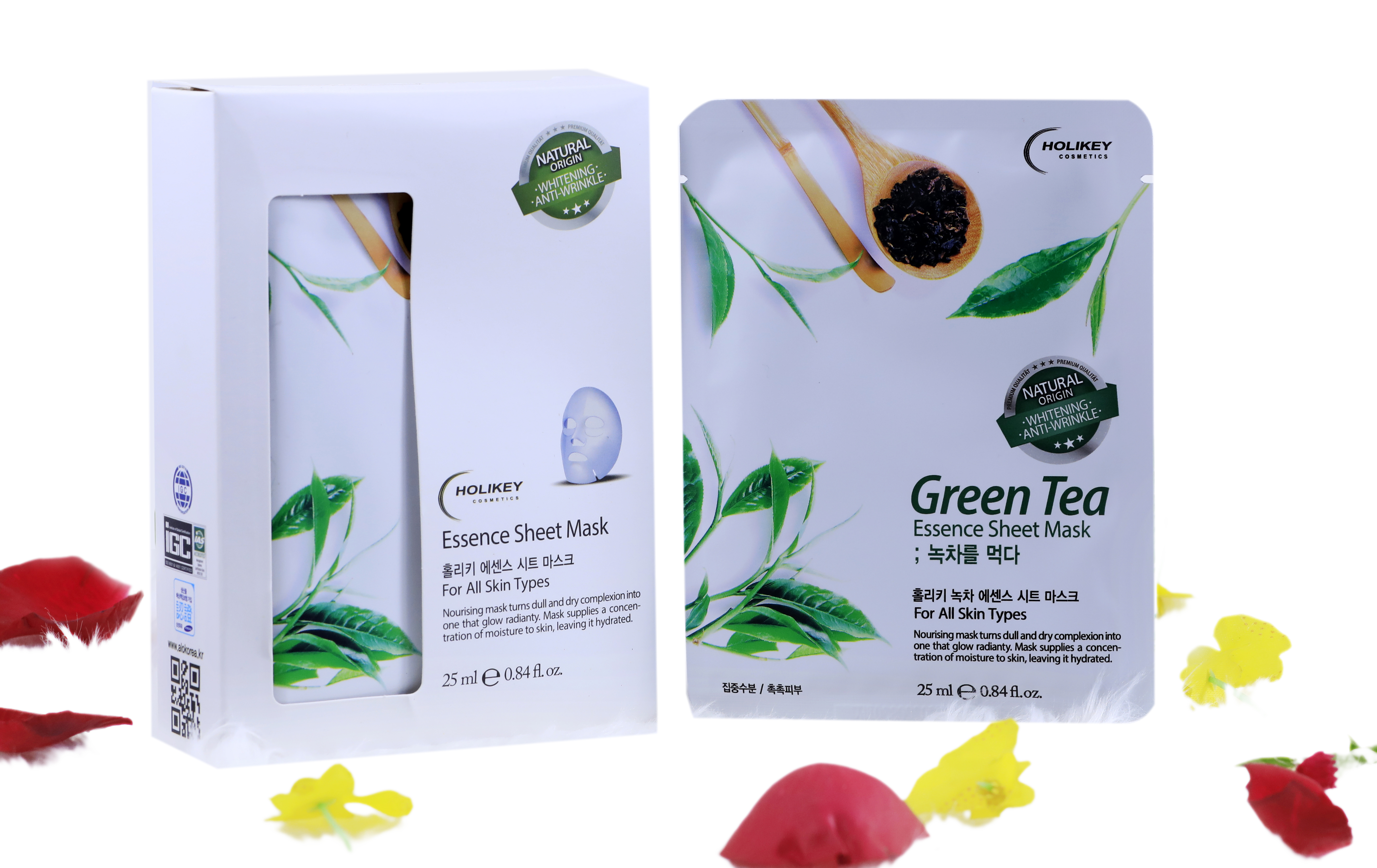 Combo 10 Túi mặt nạ giấy dưỡng da - Mặt nạ tri mụn chiết xuất Trà Xanh Holikey Fresh Green tea Mask Sheet 100% Cotton (25mlx10)