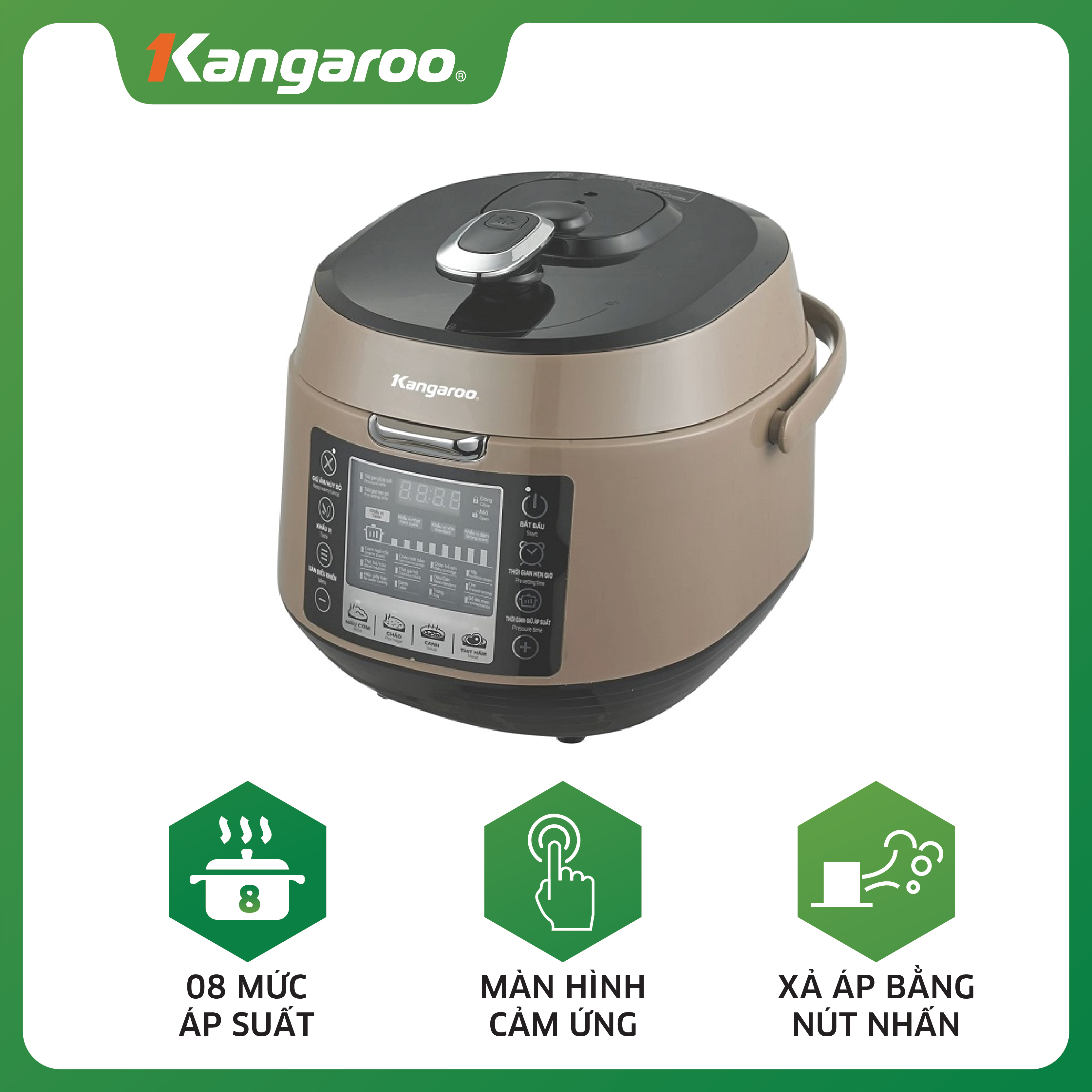 Nồi Áp Suất Điện Tử Đa Năng Kangaroo KG5P5 (5L) - Hàng chính hãng