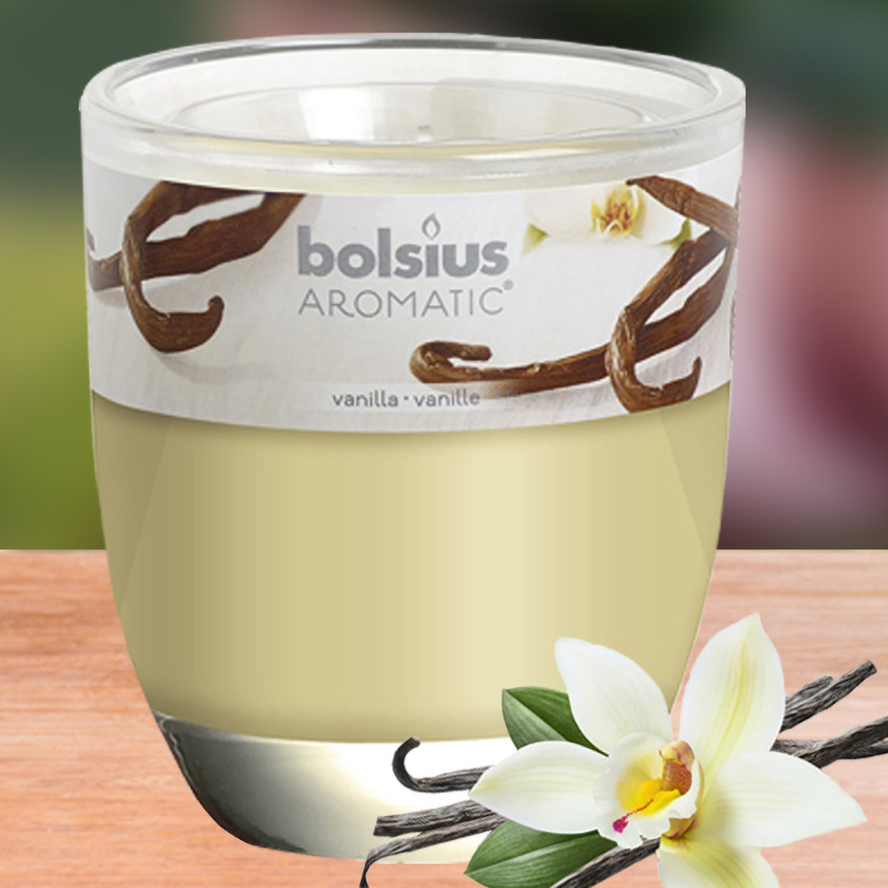Ly nến thơm tinh dầu Bolsius Vanilla 105g QT024339 - hương hoa vani