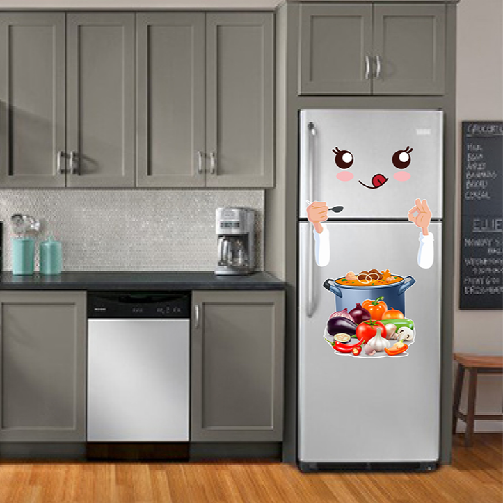 Decal trang trí tủ lạnh số 13