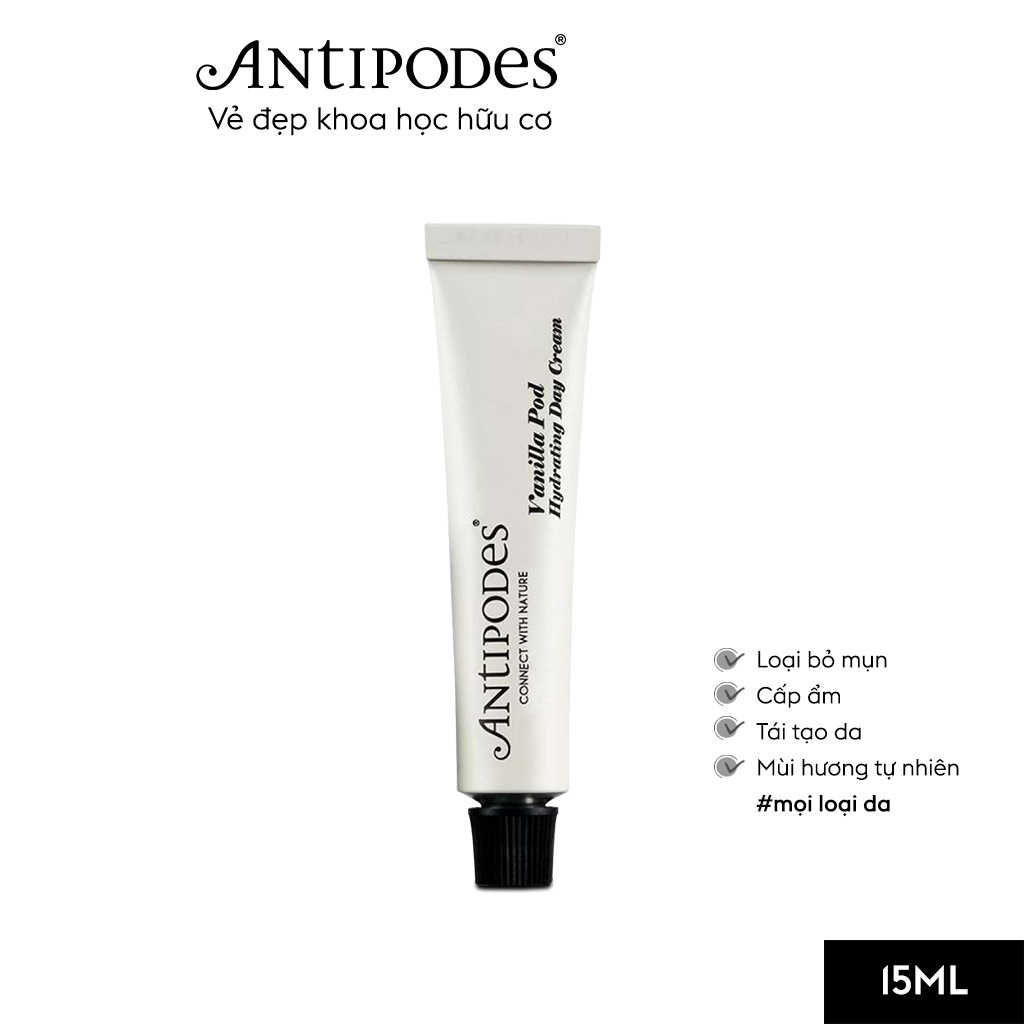 Kem Dưỡng Ẩm Ban Ngày Antipodes Vanilla Pod Hydrating Day Cream 15ml