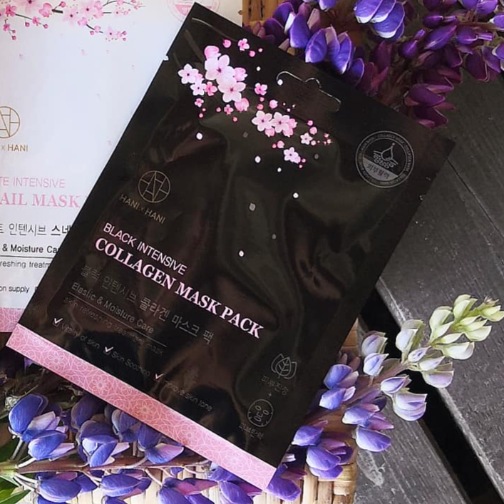 Mặt Nạ Dưỡng Da Chống Lão Hóa Tinh Chất Collagen Hani x Hani/ Black Intensive Collagen Mask Pack