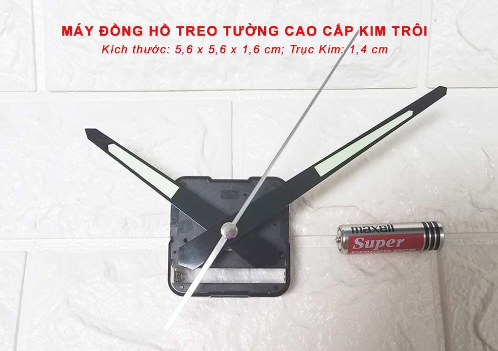 MÁY ĐỒNG HỒ KIM TRÔI CAO CẤP EASTAR + BỘ KIM DẠ QUANG & PIN MAXELL