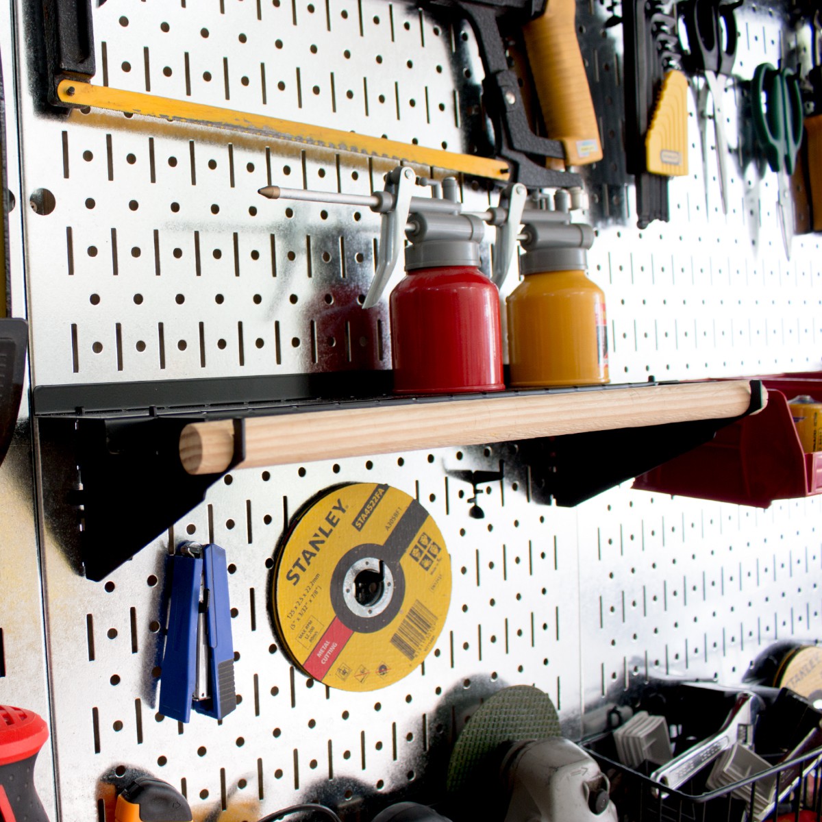 Bộ Kệ Đỡ Dụng Cụ Thanh Tròn Pegboard - Móc Treo Đồ Nghề Sử Dụng Với Bảng Treo Dụng Cụ Sửa Chữa Pegboard Cơ Khí SMLIFE