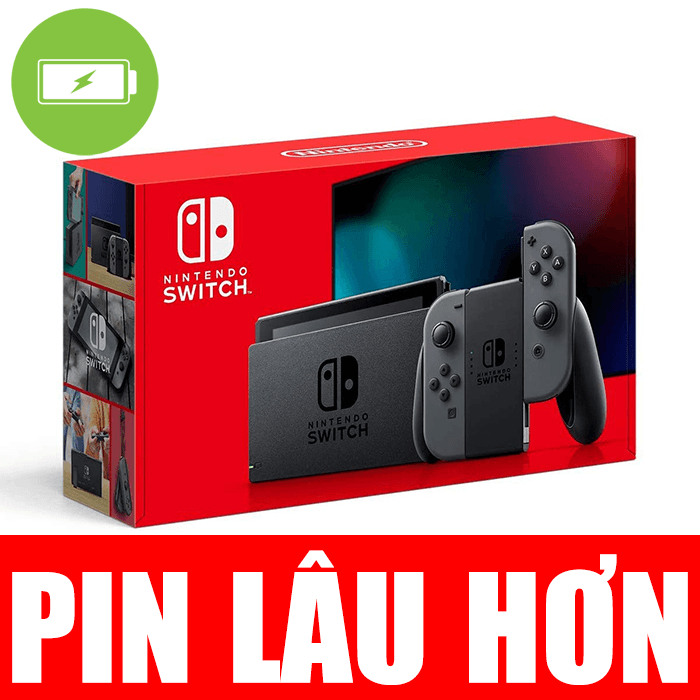 Máy Chơi Game Nintendo Switch Với Grey Joy-con Model 2019 - Hàng Nhập Khẩu