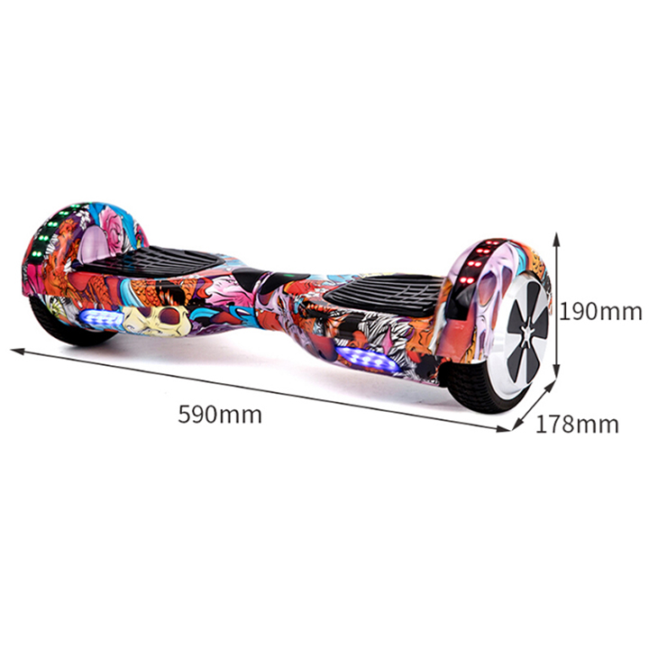 Xe Điện Cân Bằng Mẫu Mới Bánh 6.5 Inch - Tự Cân Bằng Tích Hợp Đèn LED, Nhạc Bluetooth - Hàng Chính Hãng.