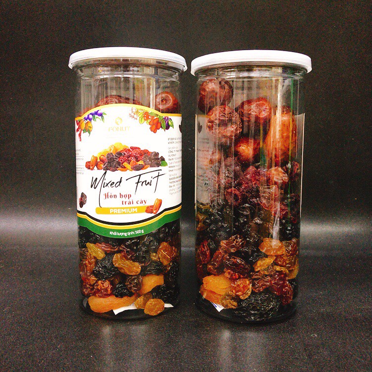 Combo 2 hũ mixed 7 trái cây sấy và mixed 8 hạt nhập khẩu Fonut (mỗi hũ 500g)