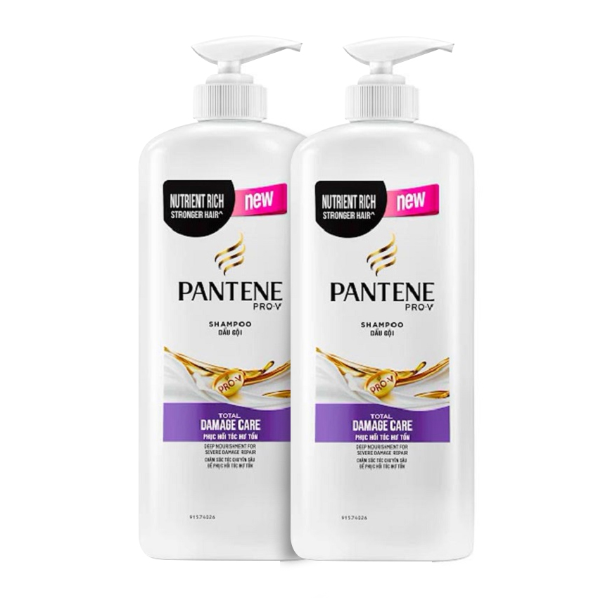 Combo 2 Dầu Gội PANTENE Phục Hồi Chăm Sóc Hư Tổn 1200g/1.2L