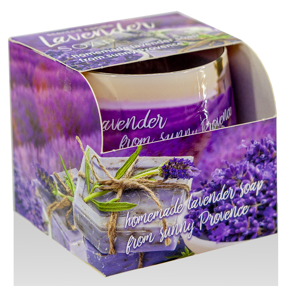 Ly nến thơm tinh dầu Bartek Lavender Fields 100g QT04968 - cánh đồng oải hương (giao mẫu ngẫu nhiên)